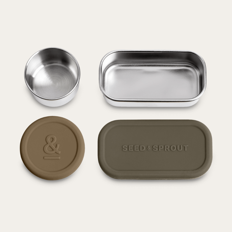 2 Pot Set - Stainless Steel Snack Containers