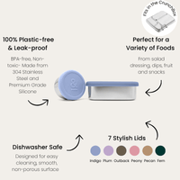 2 Pot Set - Stainless Steel Snack Containers