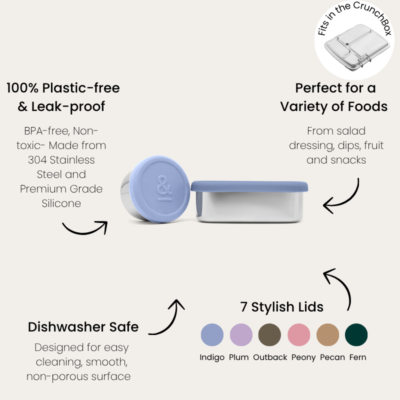 2 Pot Set - Stainless Steel Snack Containers