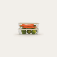Glass Food Containers | Rectangle 2pk