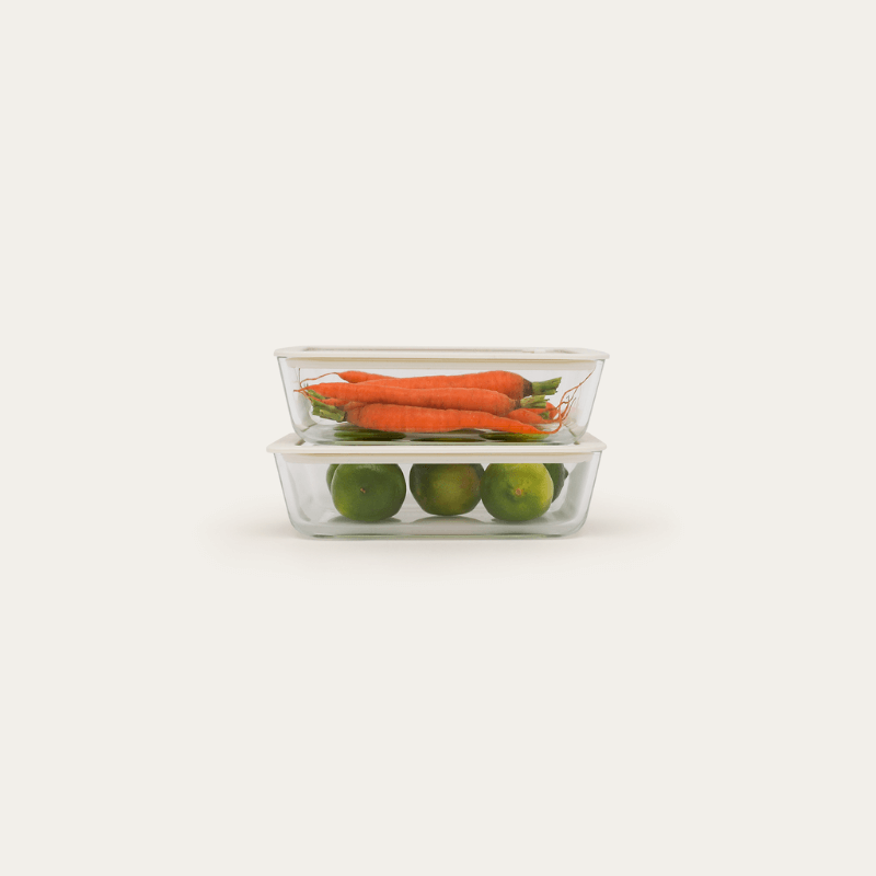 Glass Food Containers | Rectangle 2pk