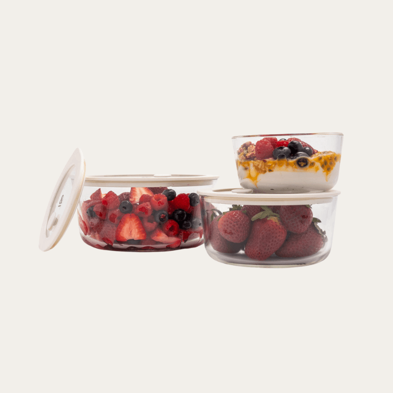 Glass Food Containers | Round Mixed 3pk