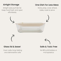Glass Food Containers | Rectangle Mixed 3pk