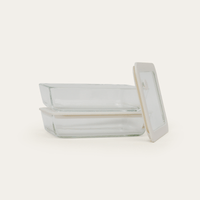 Glass Food Containers | Rectangle 2pk