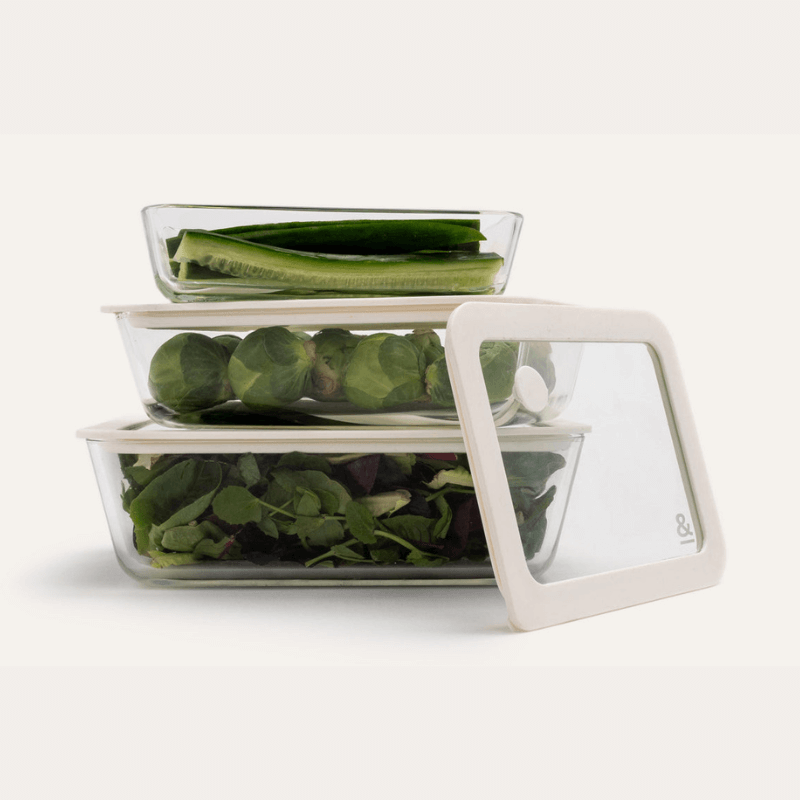 Glass Food Containers | Rectangle Mixed 3pk