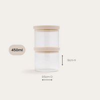 Wategos Round Glass Pantry Storage Container Set