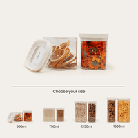 Tallow Rectangle Glass Pantry Jars | 2pk