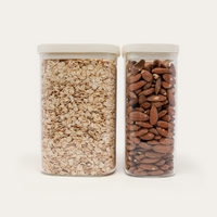 Tallow Rectangle Glass Pantry Jars | 2pk