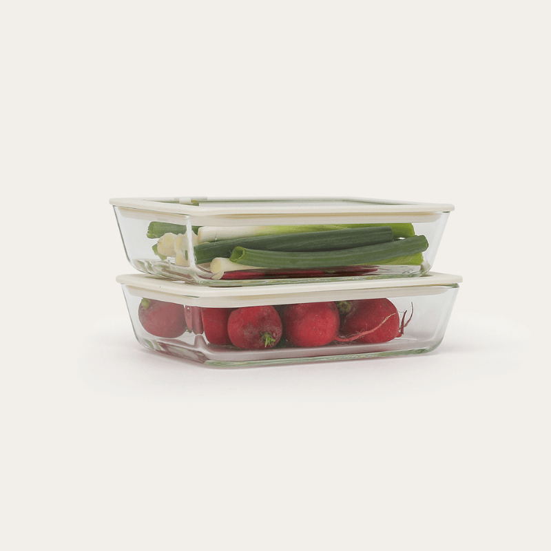 Glass Food Containers | Rectangle 2pk