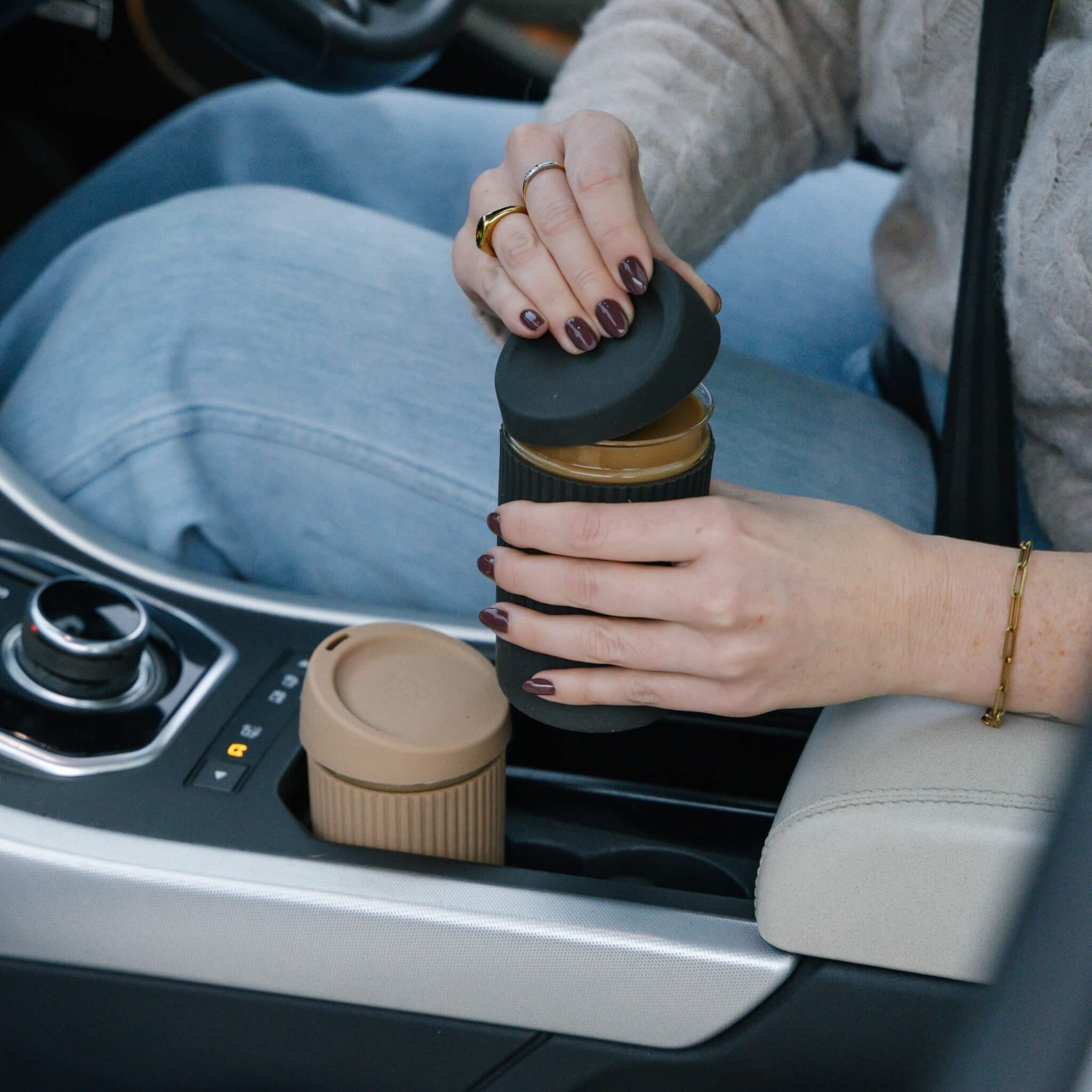 Reusable Glass Coffee Cup | 12oz