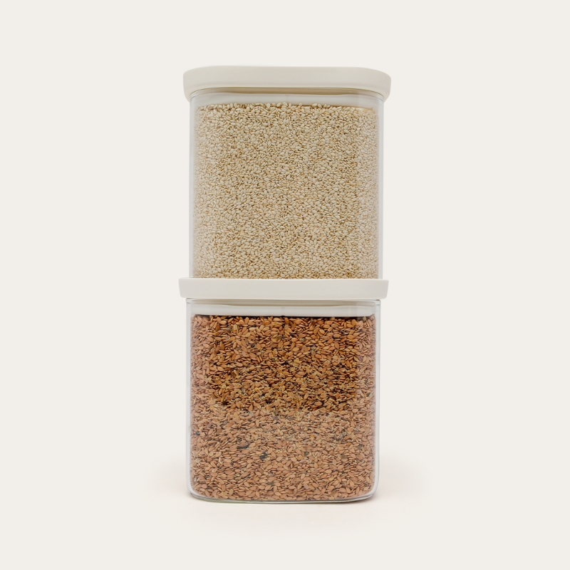 Tallow Rectangle Glass Pantry Jars | 2pk