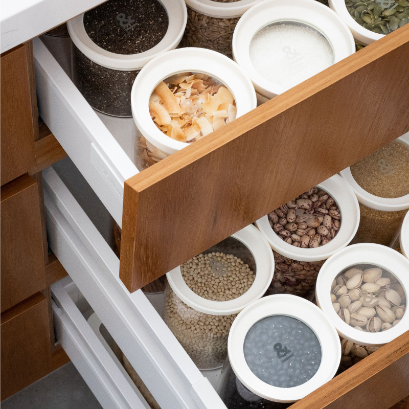Wategos Round Glass Pantry Storage Container Set