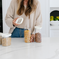 Tallow Rectangle Glass Pantry Jars | 2pk