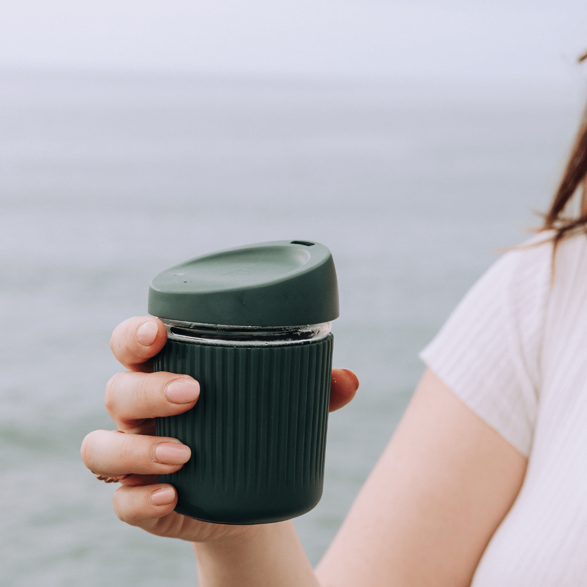 Reusable Glass Coffee Cup | 8oz