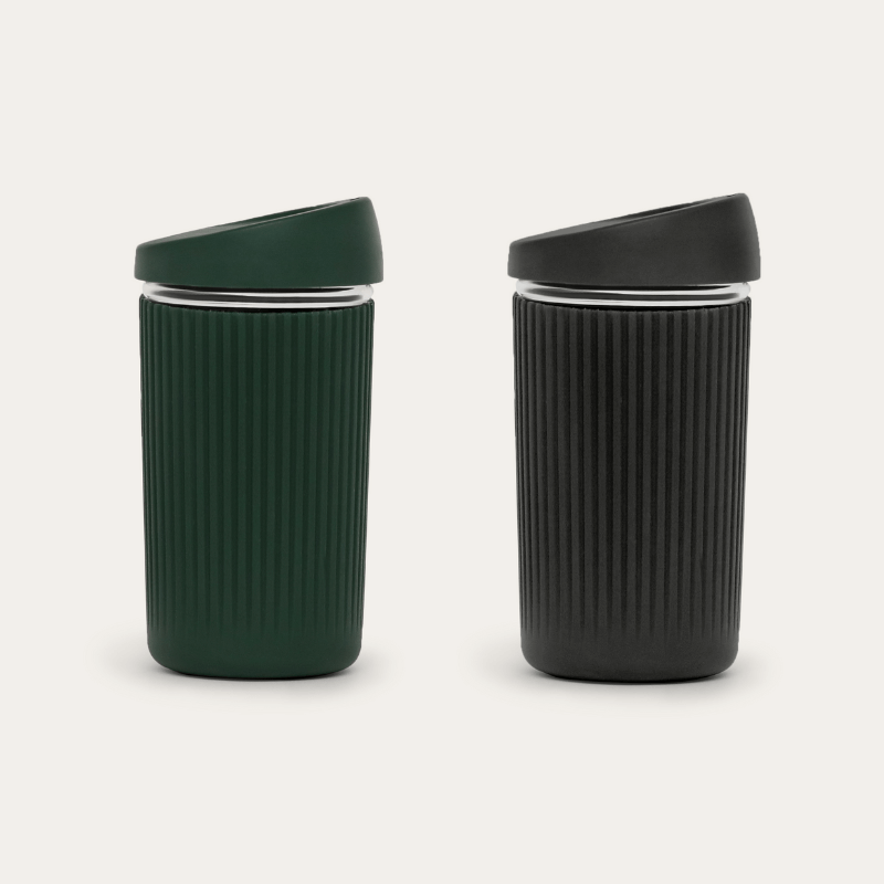 Reusable Glass Coffee Cup | 12oz