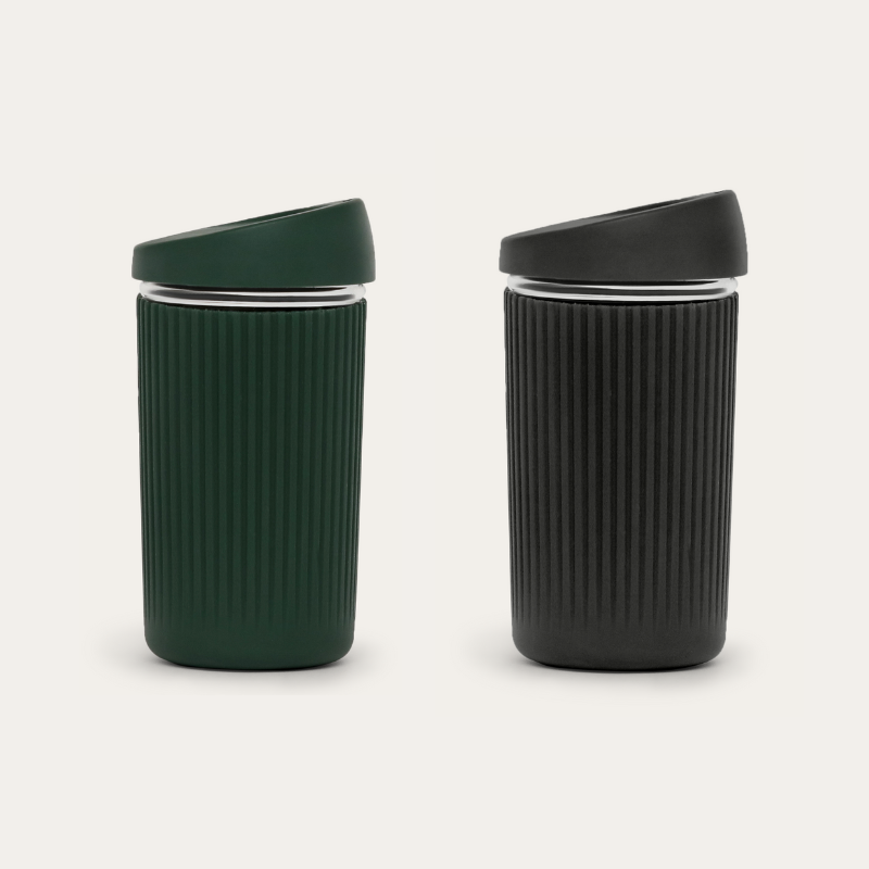 Reusable Glass Coffee Cup | 12oz