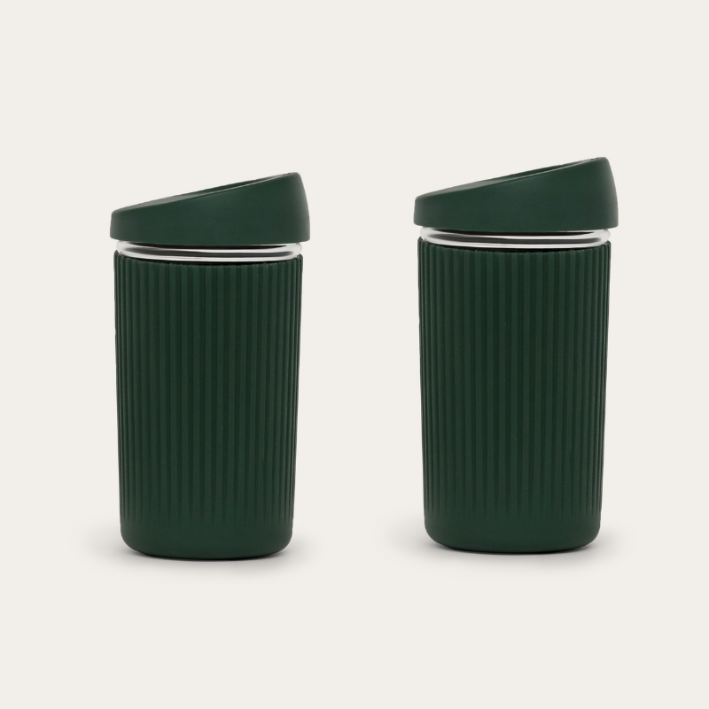 Reusable Glass Coffee Cup | 12oz