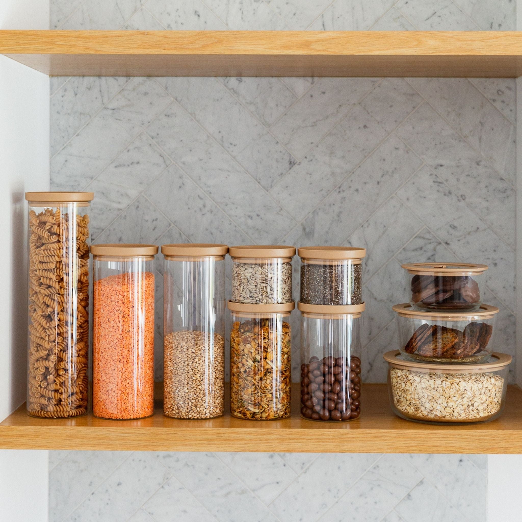 Glass Pantry Storage Container Set Food Storage Containers