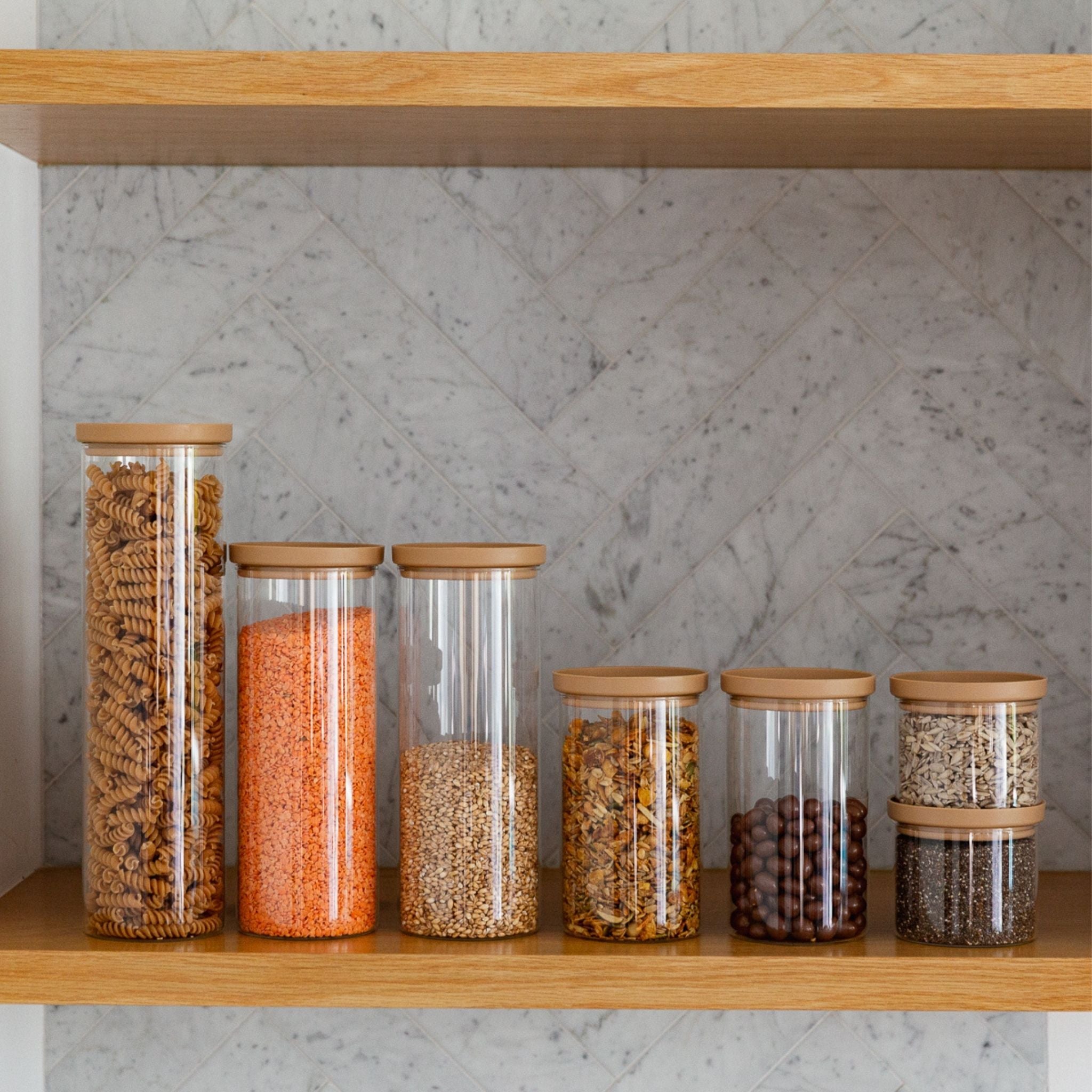 Glass Pantry Storage Container Set Food Storage Containers