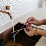drinking straw being washed