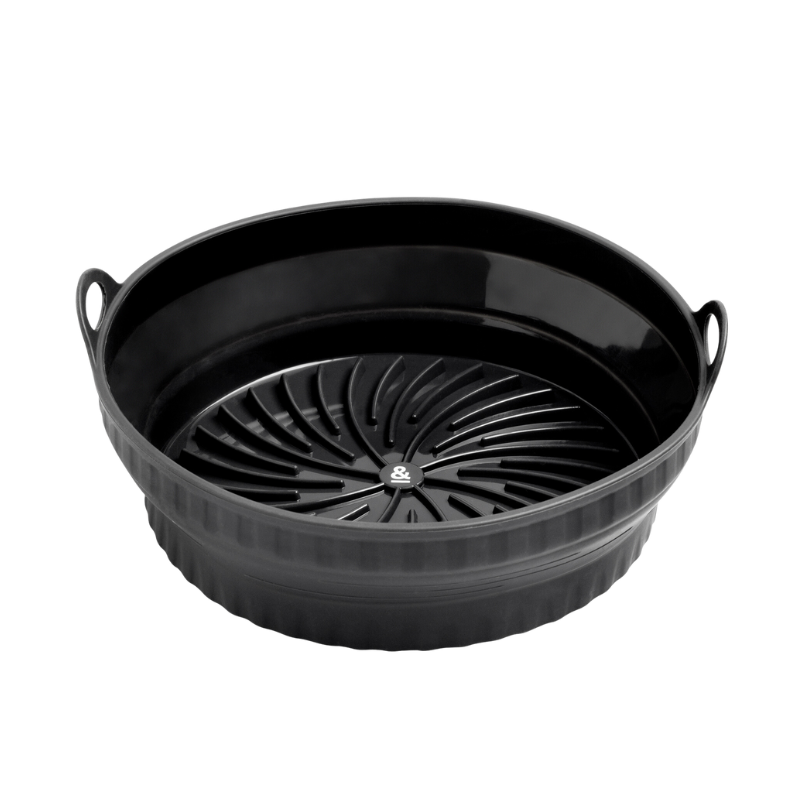 Collapsable Round Silicone Air Fryer Bowl