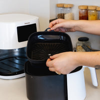 Collapsable Square Silicone Air Fryer Bowl for cooking