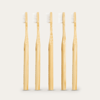 Bamboo toothbrush with plant based castor oil bristles