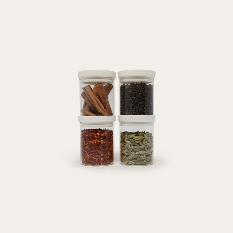 Belongil Glass Spice Jars 4pk