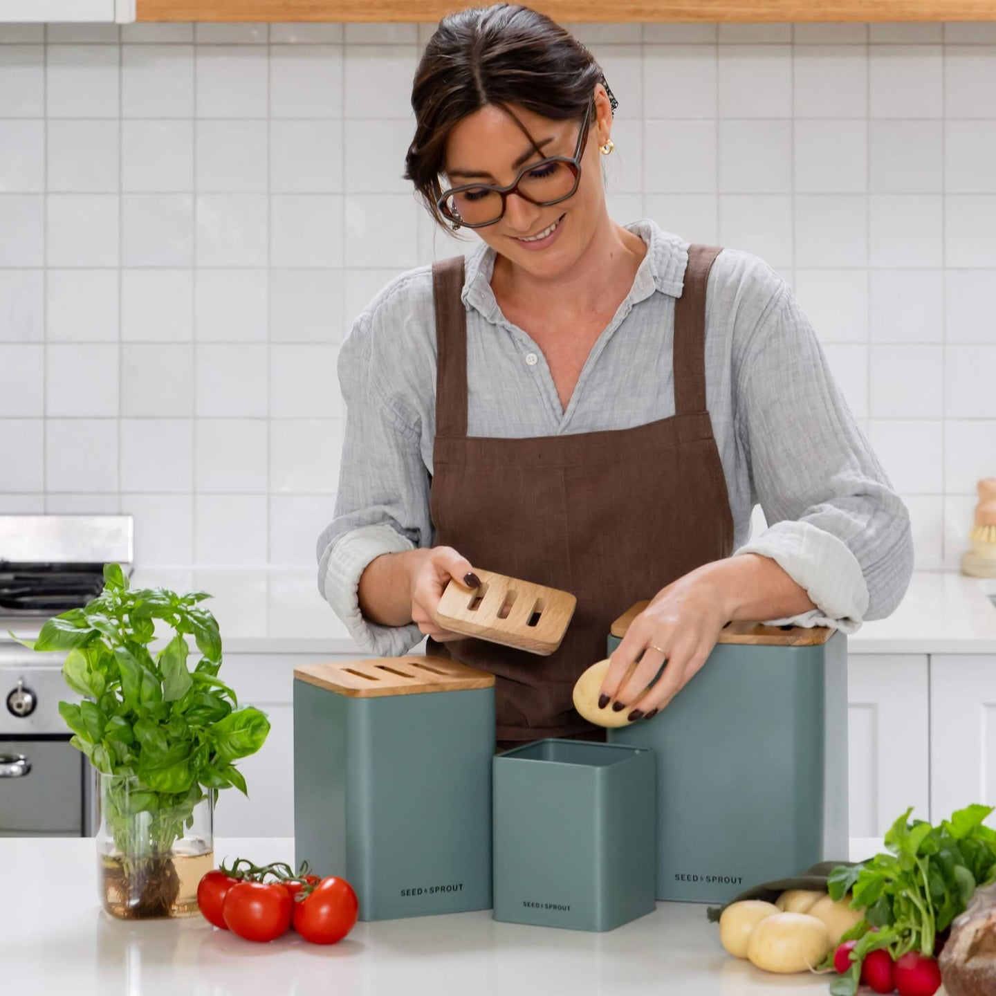 Vegetable Storage Containers | Eucalyptus