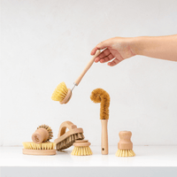 Set of 7 wooden brushes