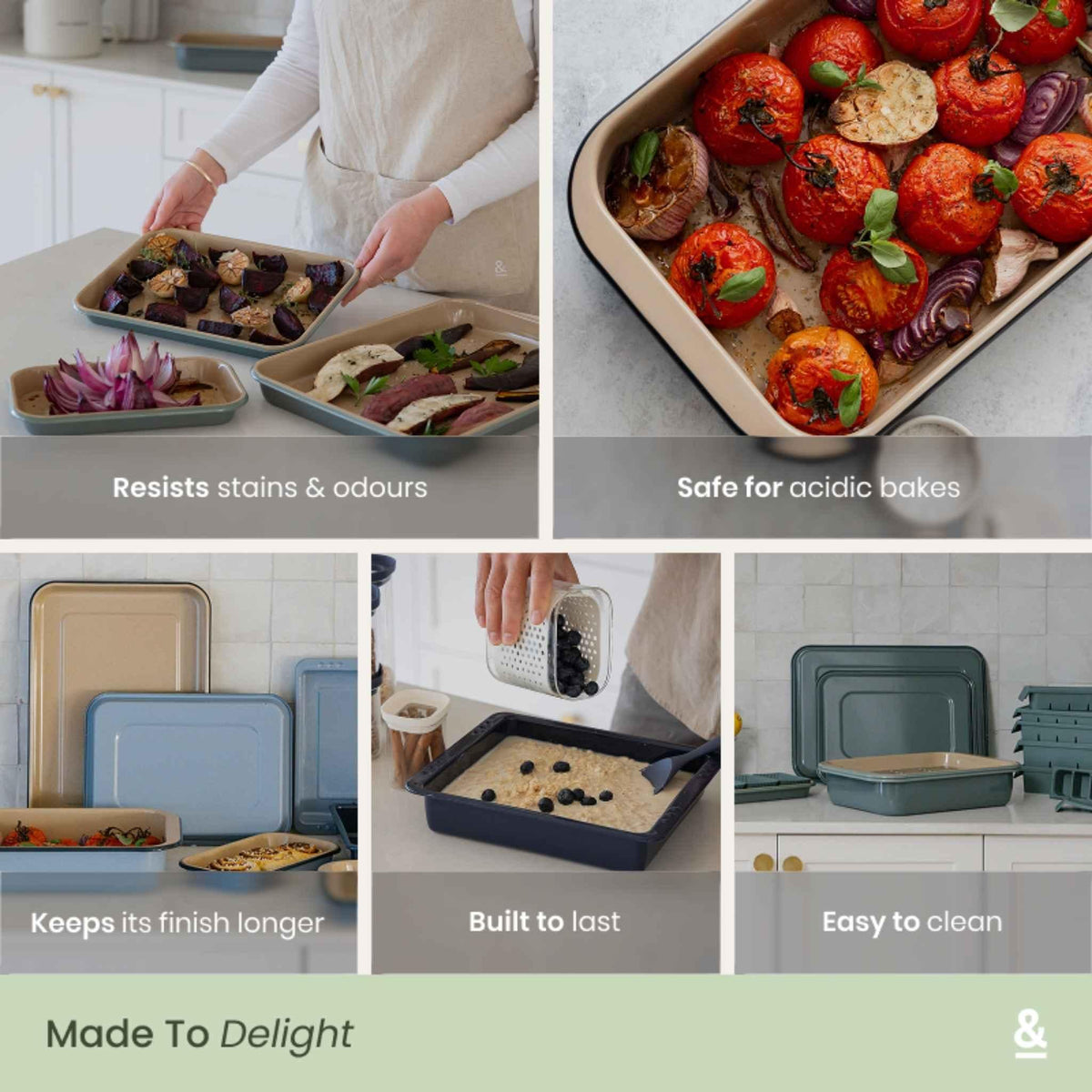 Enamel Baking Tray Set | 3 Piece