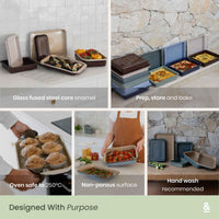 Enamel Baking Tray Set | 3 Piece