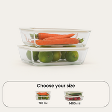 Glass Food Containers | Rectangle 2pk