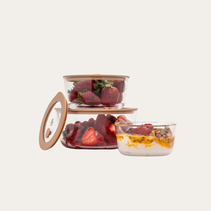 Glass Food Containers | Round Mixed 3pk