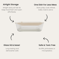 Glass Food Containers | Rectangle Mixed 3pk