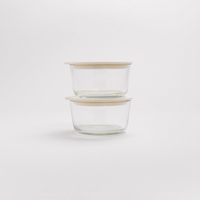 glass dip bowls with glass lids