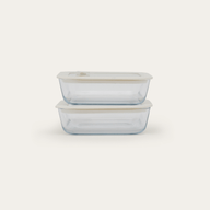 Glass Food Containers | Square 2pk