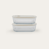 Glass Food Containers | Square 2pk
