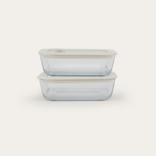 Glass Food Containers | Square 2pk