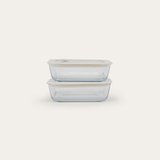 Glass Food Containers | Square 2pk