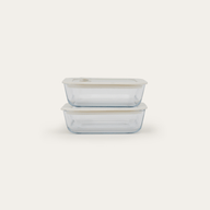 Glass Food Containers | Square 2pk