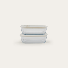 Glass Food Containers | Square 2pk