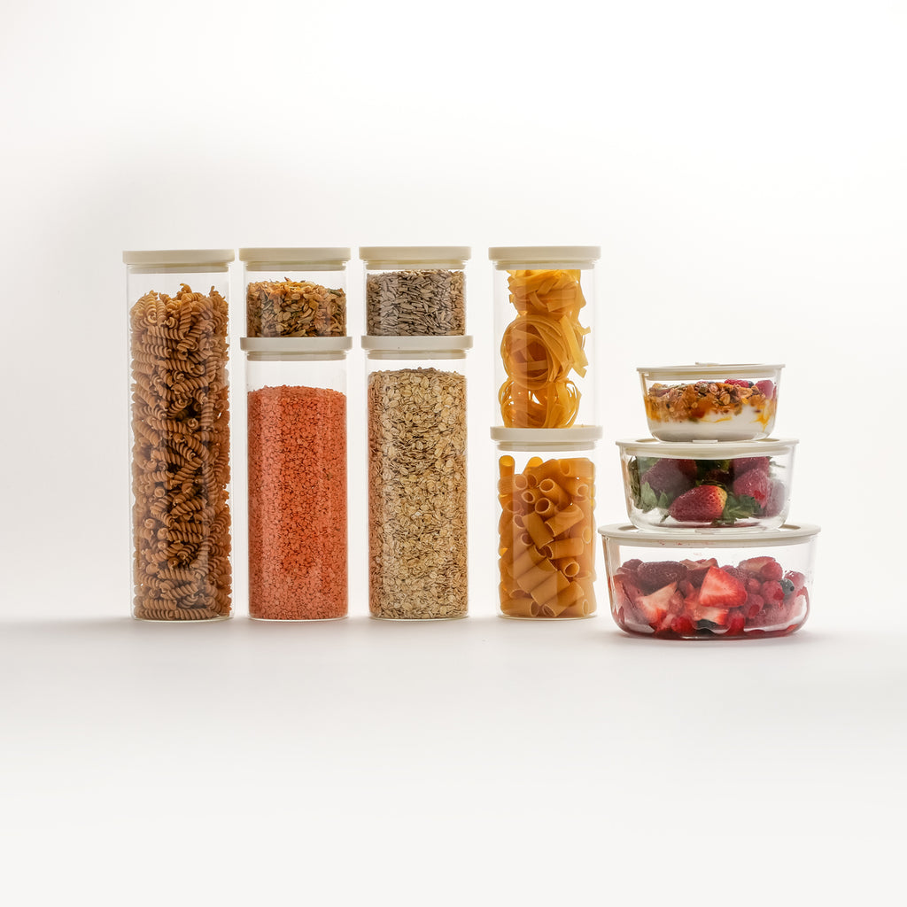 Glass Pantry Storage Container Set Pantry Jars & Containers