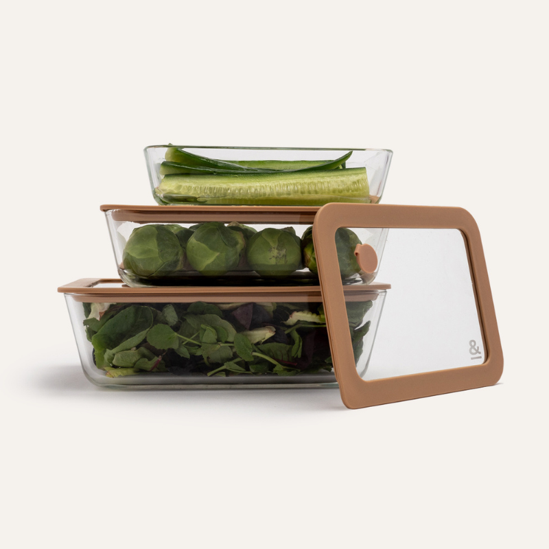 Glass Food Containers | Rectangle Mixed 3pk