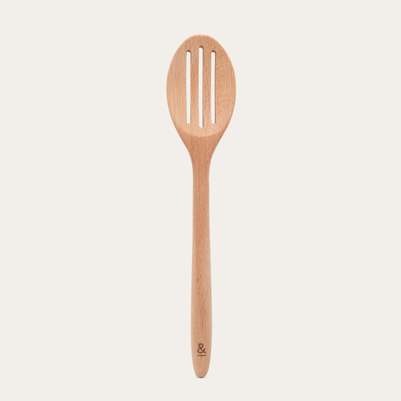 Wooden Beechwood Slotted Spoon