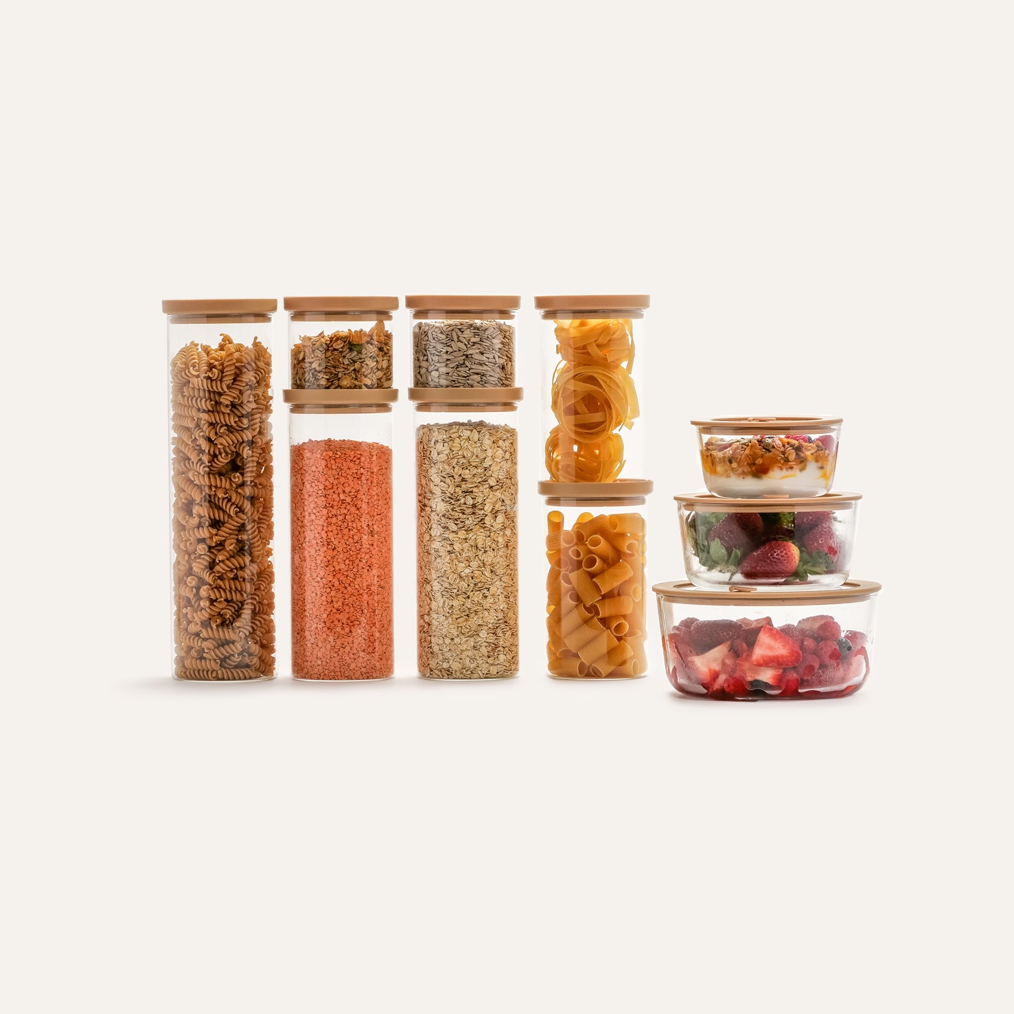 Glass Pantry Storage Container Set Food Storage Containers