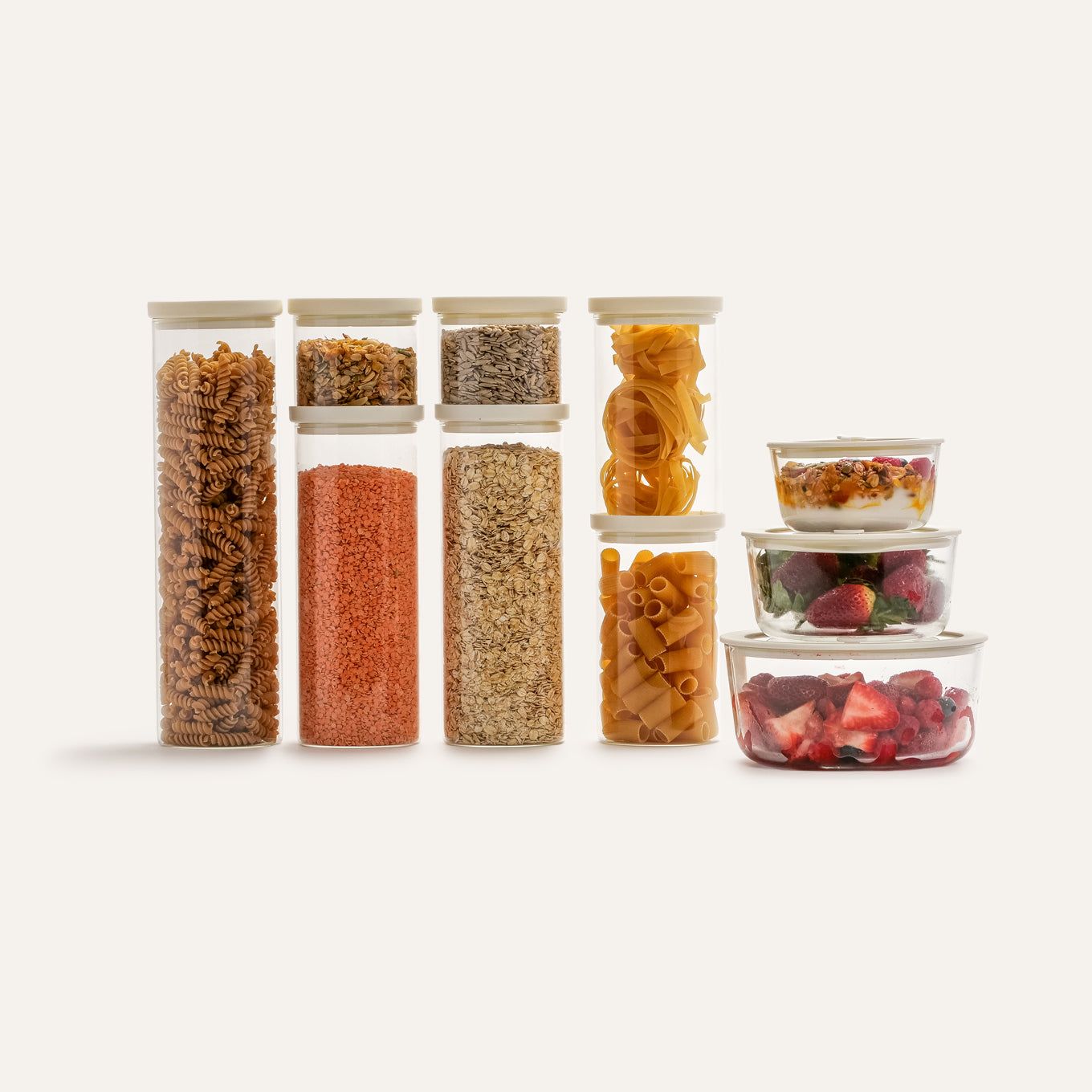Glass Pantry Storage Container Set Pantry Jars & Containers