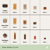 Wategos Round Glass Pantry Storage Jars