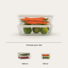 Glass Food Containers | Rectangle 2pk