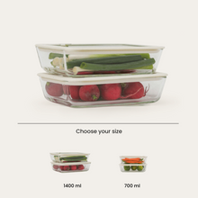 Glass Food Containers | Rectangle 2pk